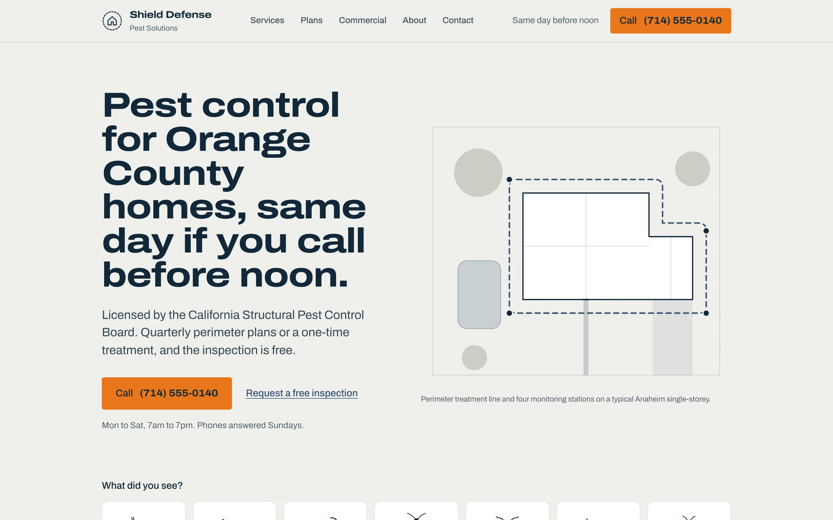 The Shield Defense Pest Solutions website